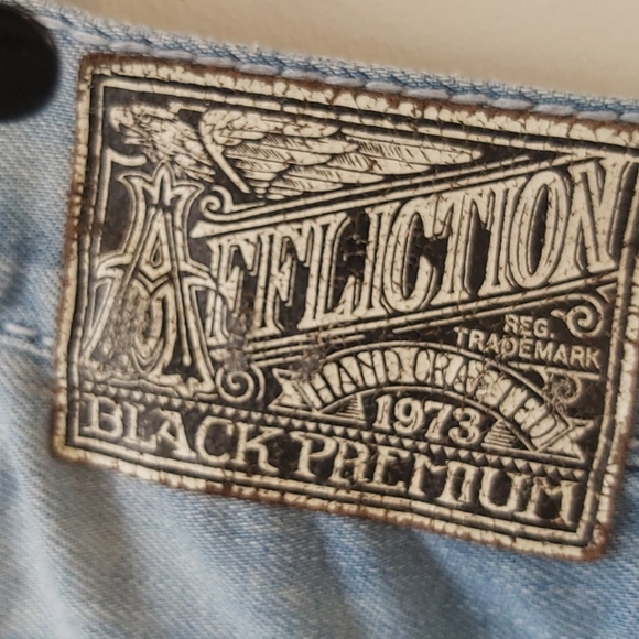 Affliction Ace Black Premium Jeans Size 32 - Picture 10 of 10